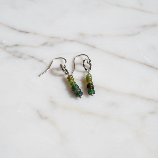Dainty Opal Bead Earrings-Uni-T