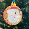 Mixed Media Wooden Holiday Ornaments - Santa and Gifts Virginia Fitzgerald