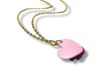 Sculpted Clay Flower Necklace*