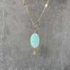 Larimar Necklace with Tiny Gold Heart-Uni-T Janine Gerade