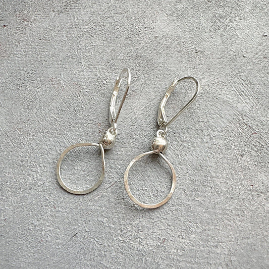 Silver Teardrop Earrings***
