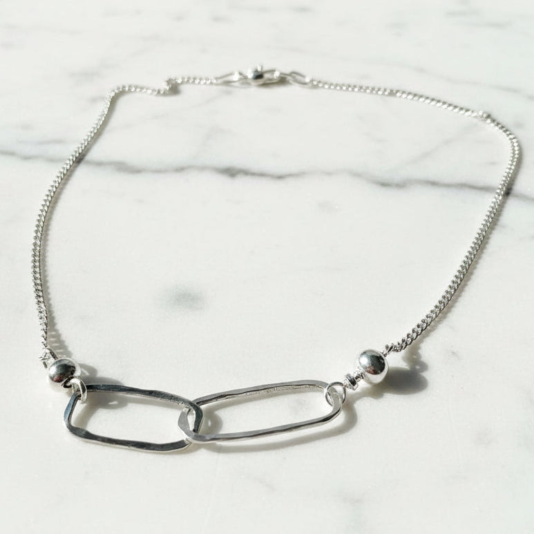 Circle Charm Anklet/Sterling Silver Anklet-Uni-T Janine Gerade