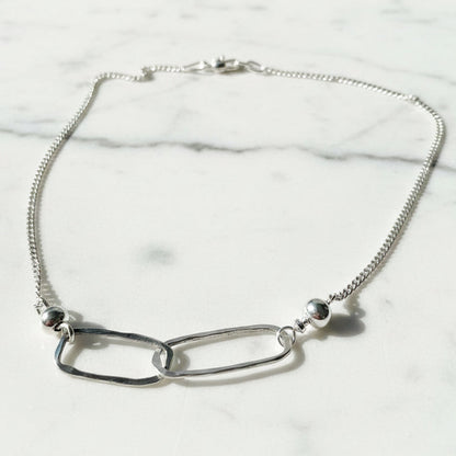 Circle Charm Anklet/Sterling Silver Anklet-Uni-T Janine Gerade