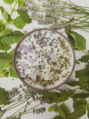 Sooothe Lavender Mint Botanical Tin Candle Herb Soy Wax Gift