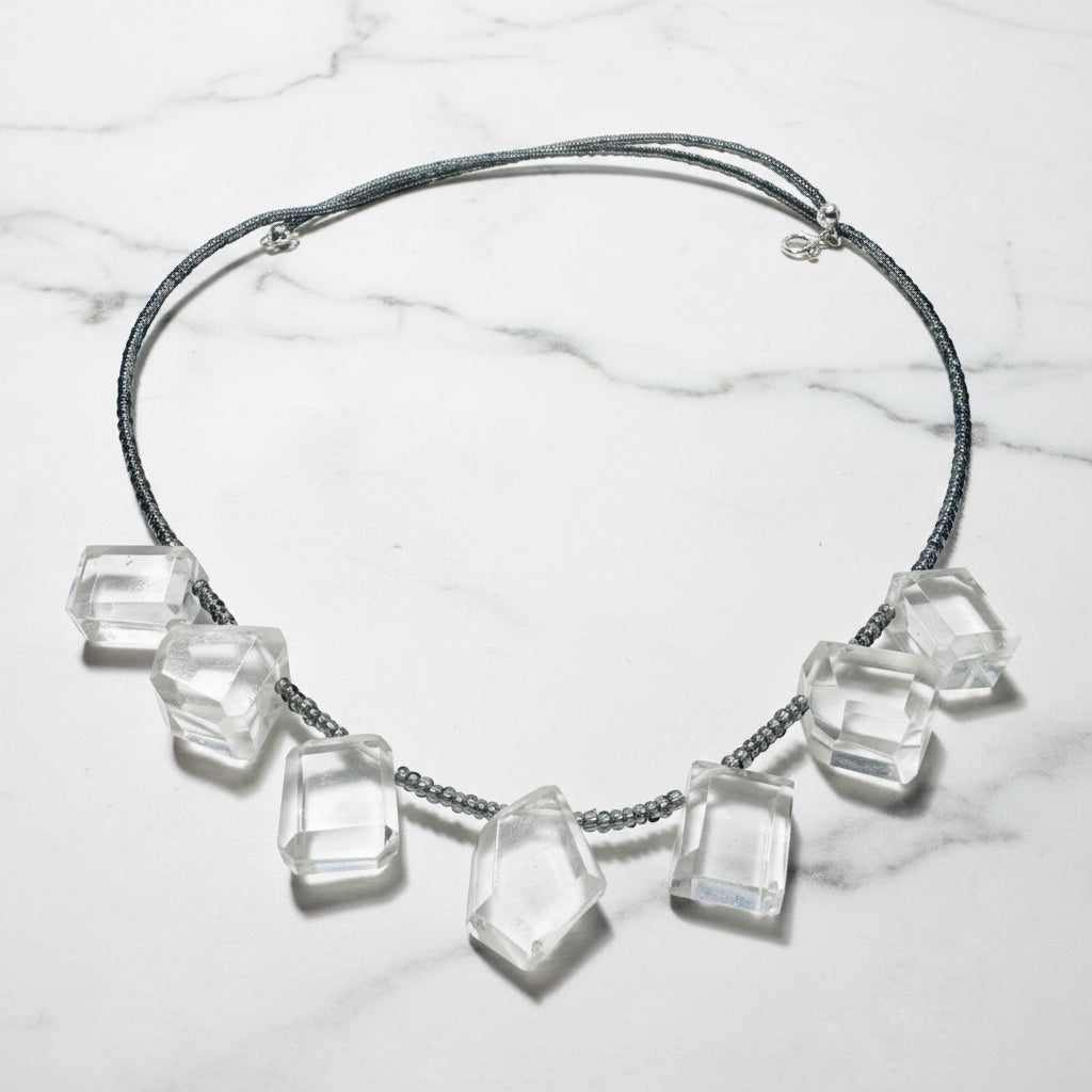 Geometric Gemstone Necklace/ Ice Necklace-Uni-T Janine Gerade