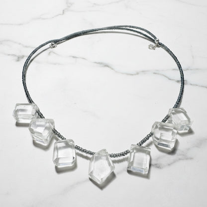 Geometric Gemstone Necklace/ Ice Necklace-Uni-T Janine Gerade