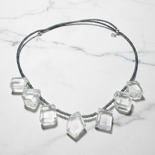 Geometric Gemstone Necklace/ Ice Necklace-Uni-T Janine Gerade