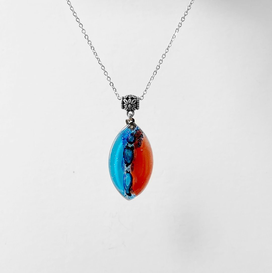 Recycled Fused Glass Earrings & Necklace Set Carolina Portillo