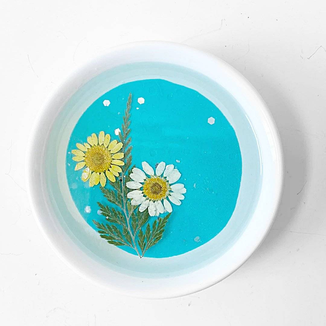 Floral Round Trinket Dish The Artistry by Lisa