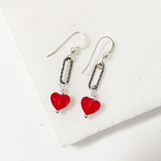 Red Heart Earrings-UNI-T Janine Gerade