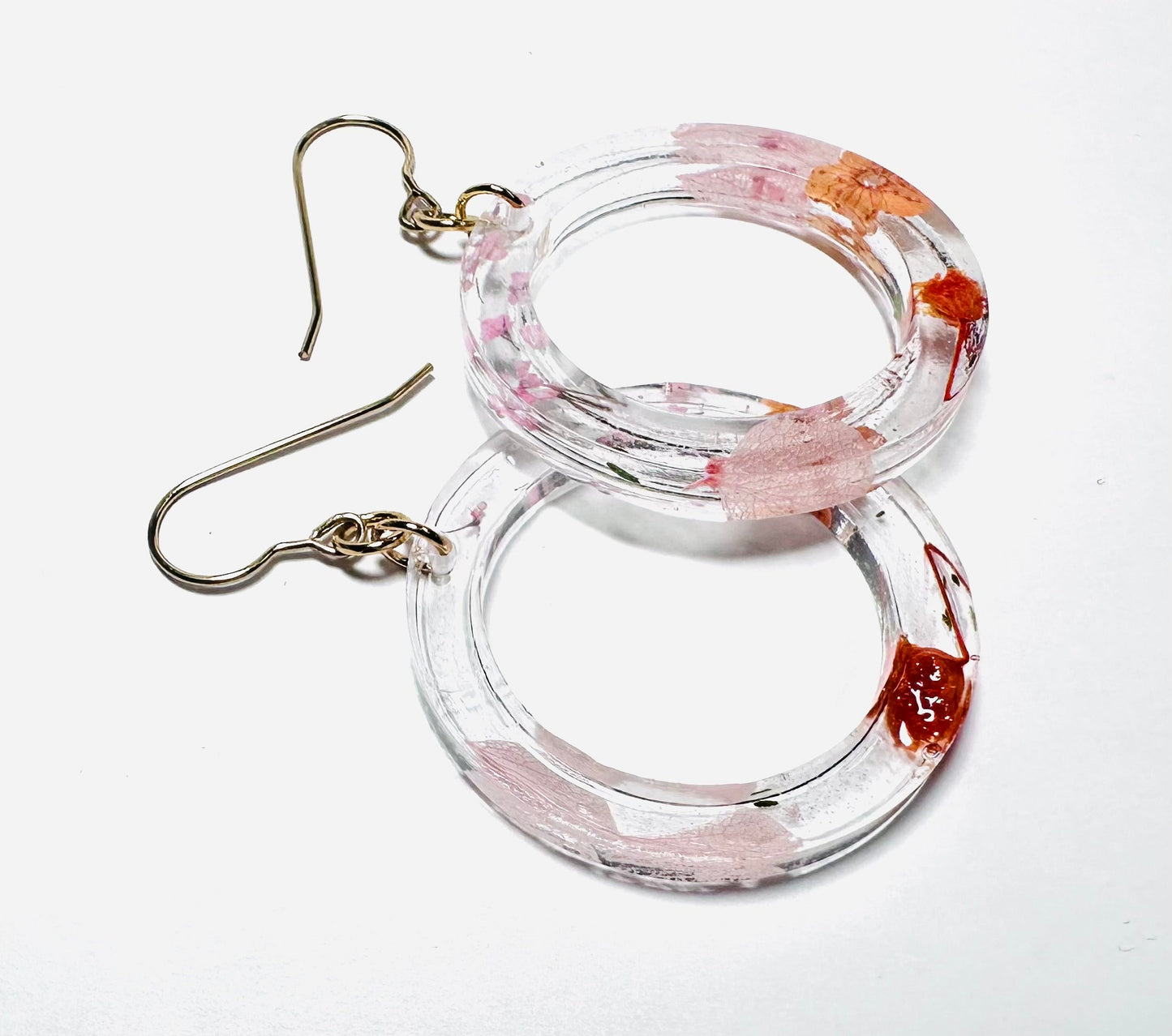 Pressed Flower Earrings/Real Flower Earrings/Resin Flower-Uni-T Janine Design