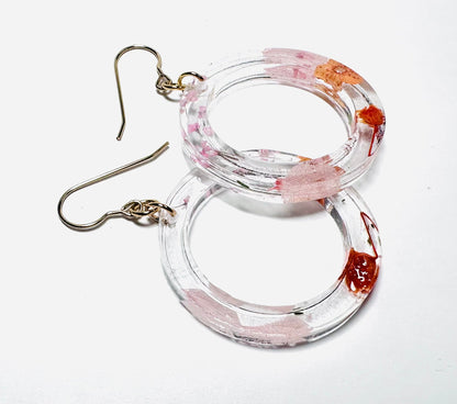 Pressed Flower Earrings/Real Flower Earrings/Resin Flower-Uni-T Janine Design