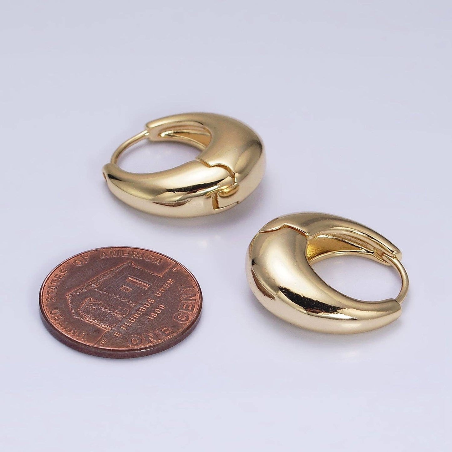 Chubby Dome Huggie Earrings