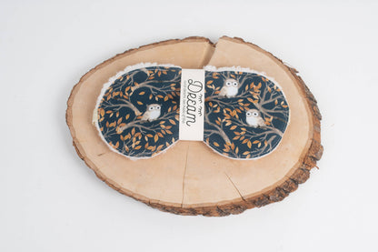 Holiday sleep mask Sweet Dreams Night Owl edition, with cozy cotton front and owl pattern, perfect for gifting and nighttime comfort.