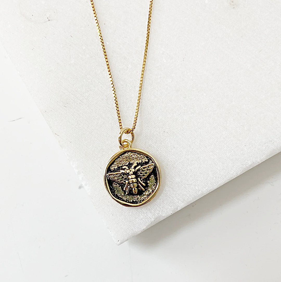 Tiny Bee Necklace, Golden Bee Necklace, UNI-T Janine Gerade