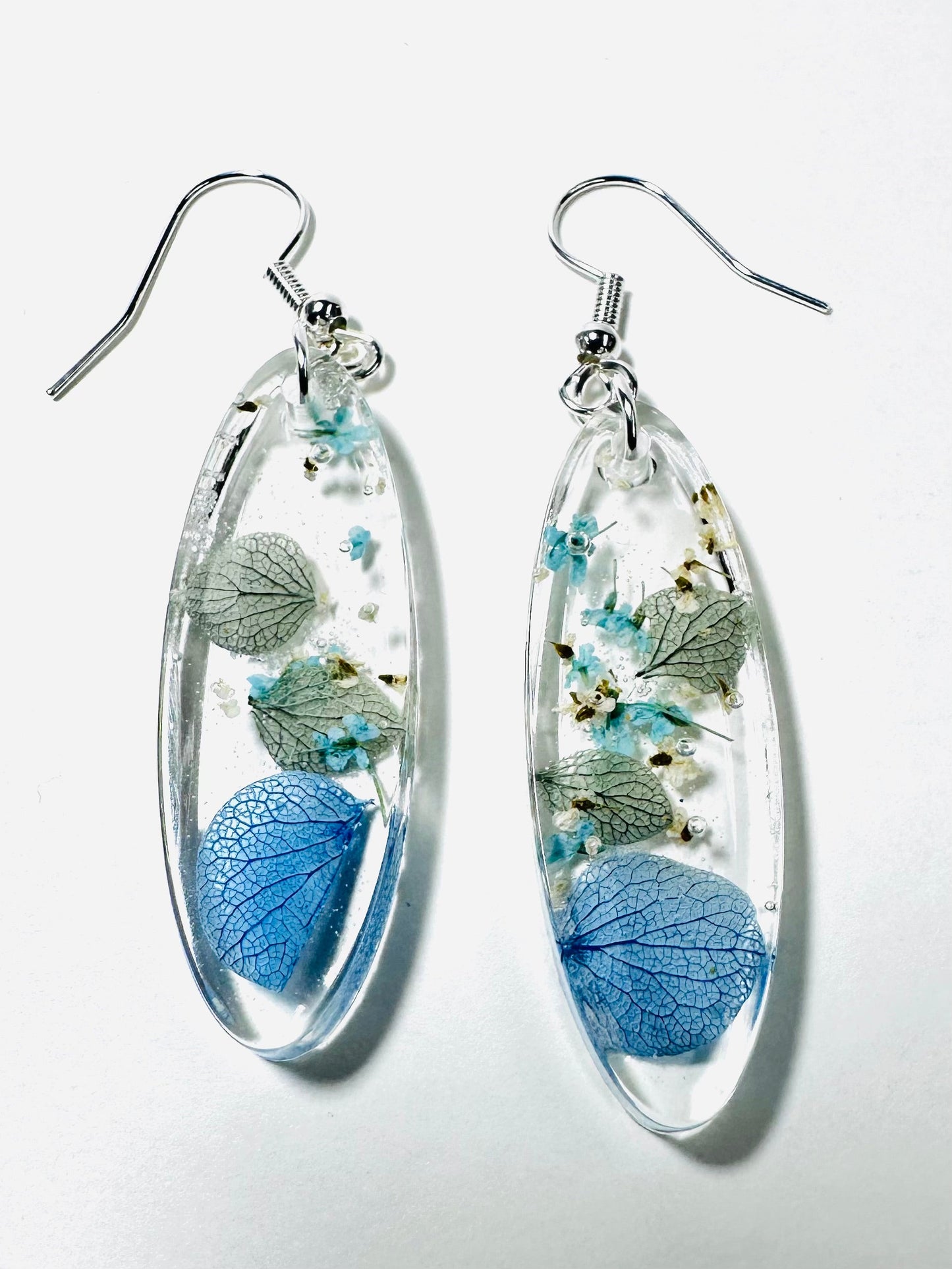 Pressed Flower Earrings/Real Flower Earrings/Resin Flower-Uni-T Janine Design