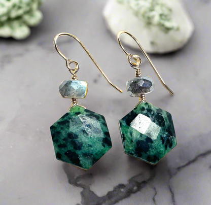 Ruby Zoisite Gemstone Earrings*
