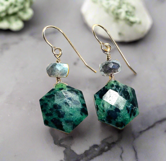 Ruby Zoisite Gemstone Earrings*