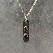 Iolite and Moon Tag Necklace Janine Gerade