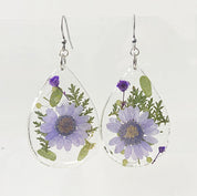 Pressed Flower Earrings/Real Flower Earrings/Resin Flower-UNI-T Janine Gerade