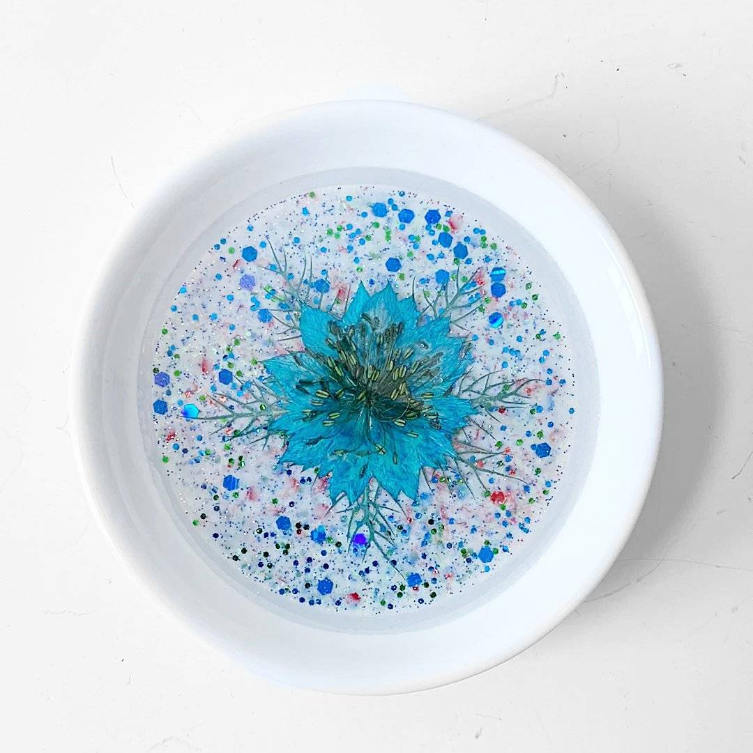 Floral Round Trinket Dish The Artistry by Lisa
