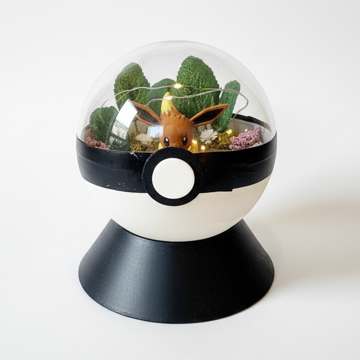 Regular Eevee Pokeball Terrarium