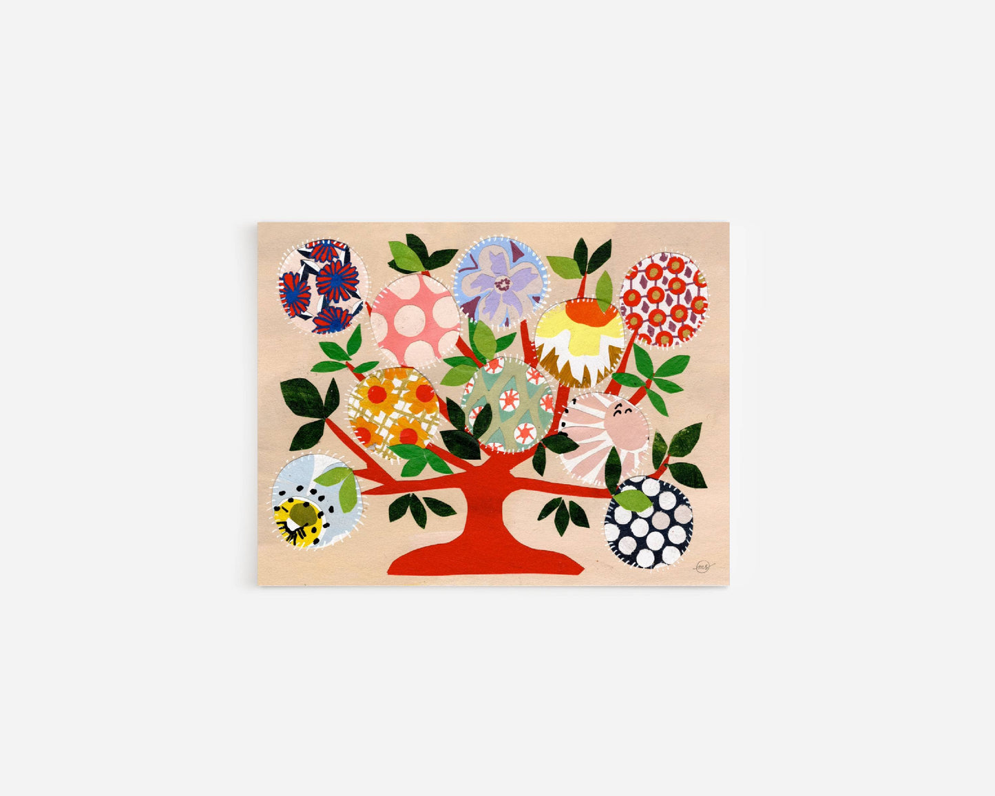 Colorful Family Tree Note Card Mandy Warhol Fine Art