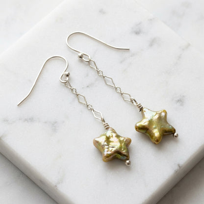 Pearl Star Earrings