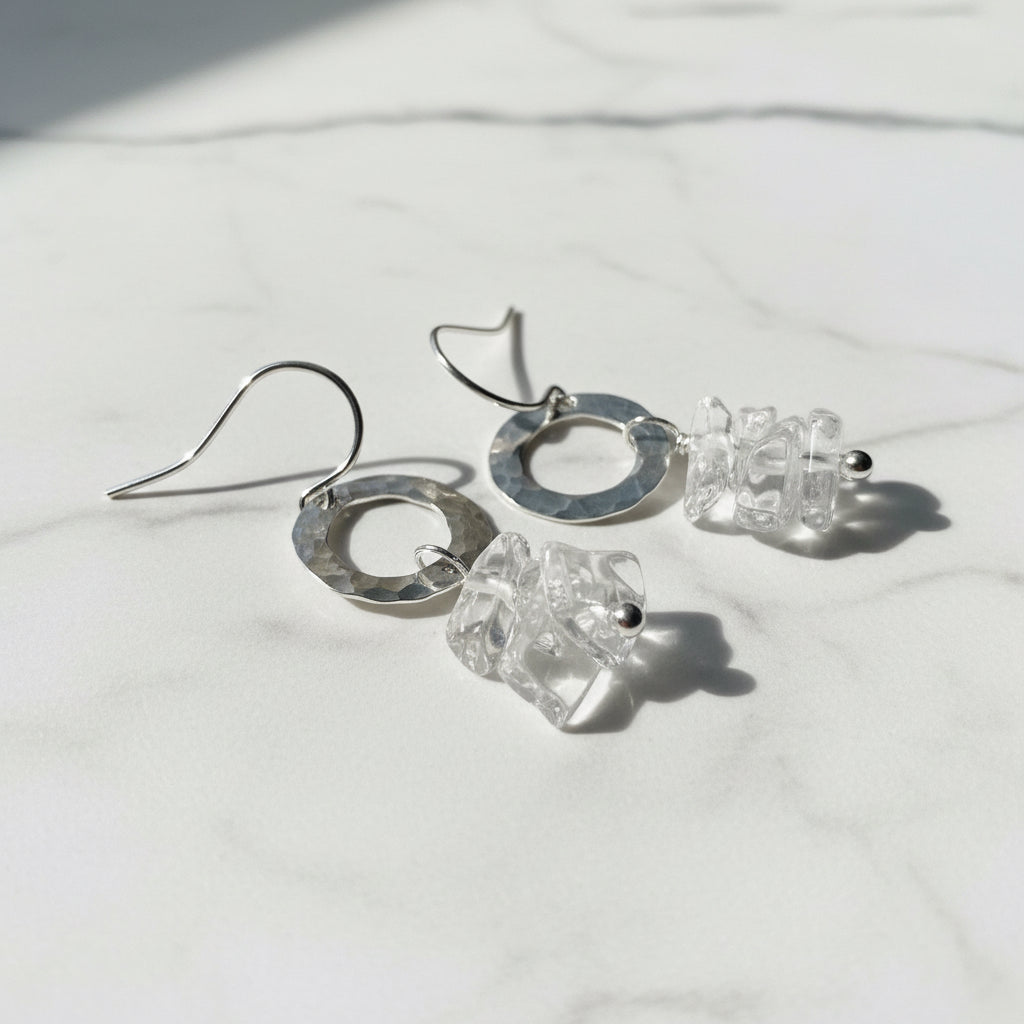 Gemstone Chip Earrings-Uni-T Janine Gerade