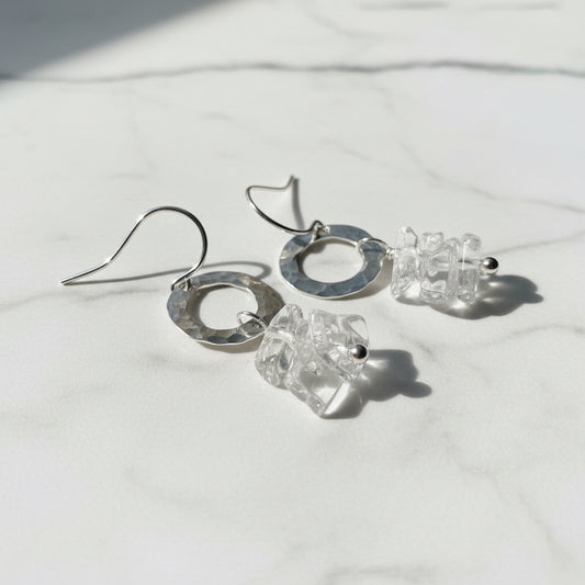 Gemstone Chip Earrings-Uni-T Janine Gerade