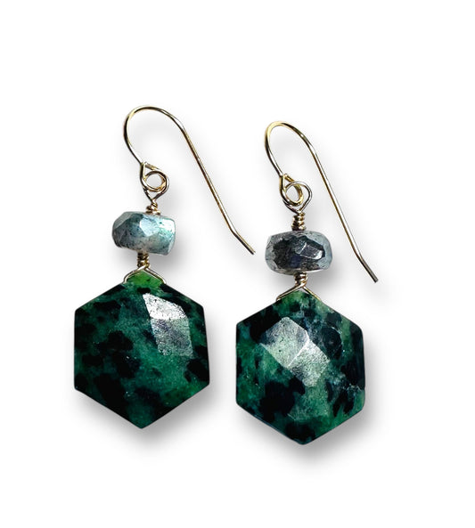 Ruby Zoisite Gemstone Earrings*