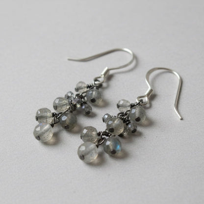 Moonstone gemstone dangle earrings jewelry