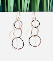 HoopLink Earrings, Silver Hoops or Golden Hoops-Uni-T Janine Design