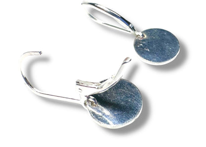 Silver Disk Earrings/Moon Earrings*