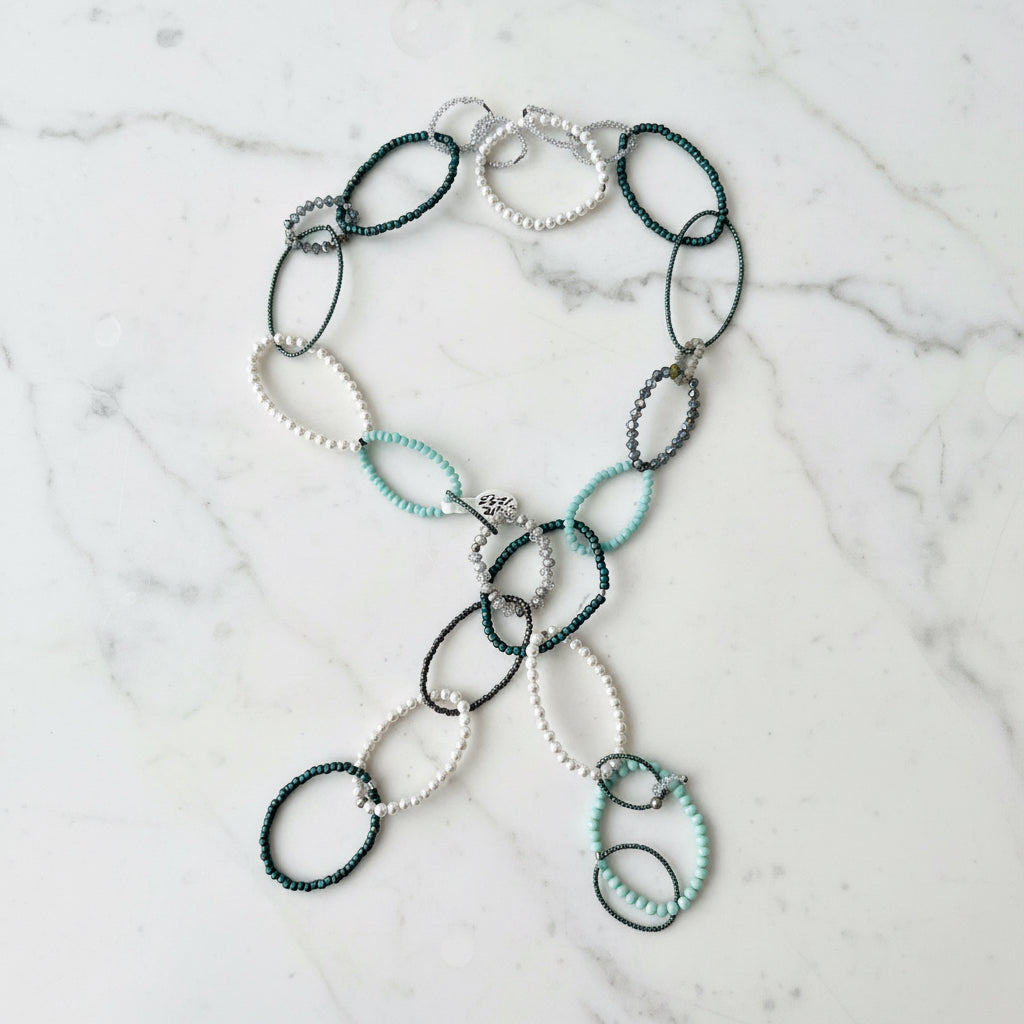 Beaded circle necklace