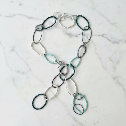 Beaded circle necklace