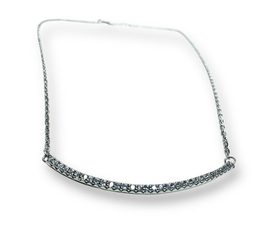 Cubic Zirconia Bar Necklace*