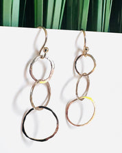 HoopLink Earrings, Silver Hoops or Golden Hoops-Uni-T Janine Design