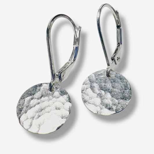 Silver Disk Earrings/Moon Earrings*