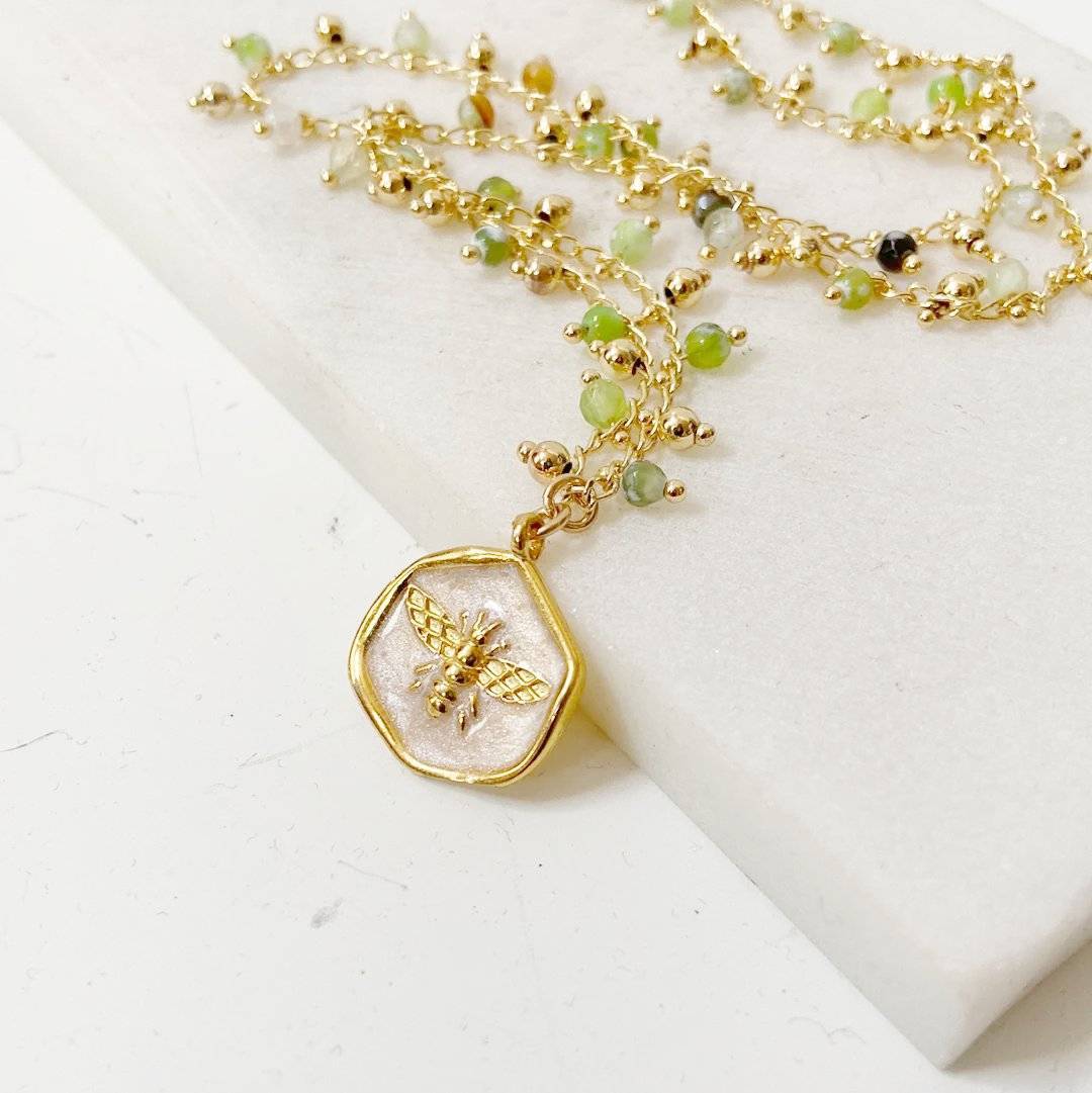 Bee Enamel Necklace Regina McGearty