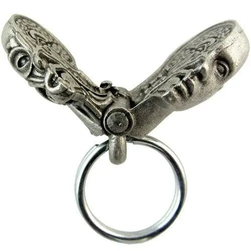 Anatomical Human Head Keychain with exposed brain and nasal cavity. A detailed 3.6 cm model for collectors and science fans.