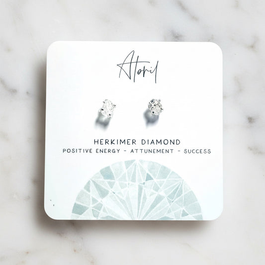 Genuine Birthstone Studs/April March***