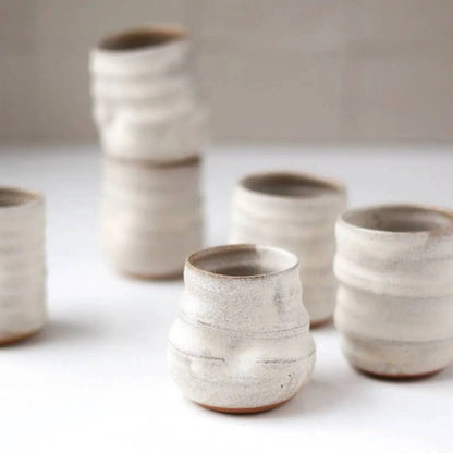 Artist Choice Little Sippers Cream Pottery Shot Cup Gravesco Pottery