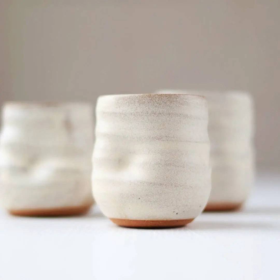 Artist Choice Little Sippers Cream Pottery Shot Cup Gravesco Pottery