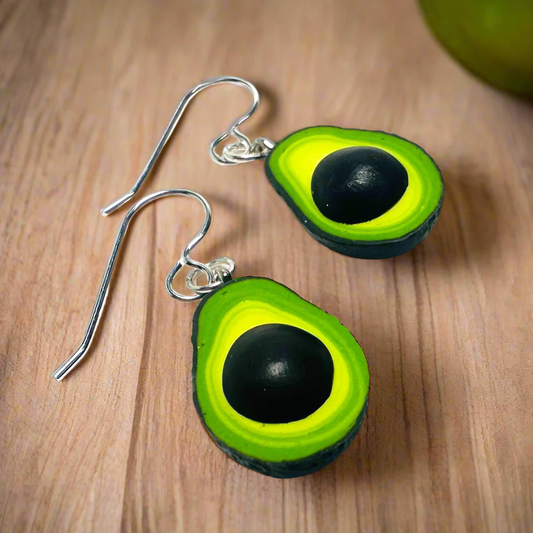 Avocado Earrings/Clay Food Earrings*
