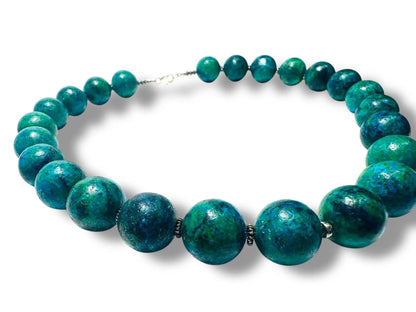 Azurite Chrysocolla Gemstone Necklace* Janine Gerade