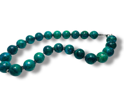 Azurite Chrysocolla Gemstone Necklace* Janine Gerade