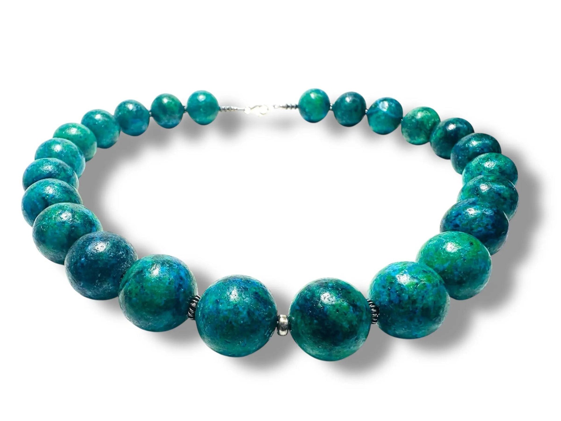 Azurite Chrysocolla Gemstone Necklace* Janine Gerade