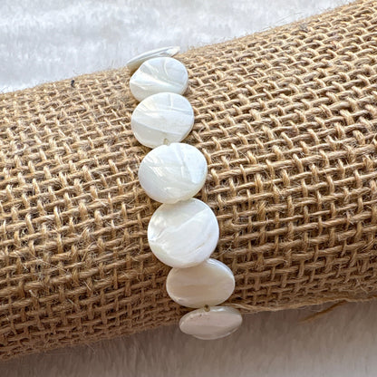 Shell Beaded Stretch Bracelet