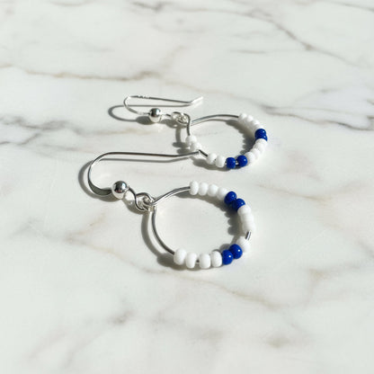 Colorful Beaded Hoop Earrings*